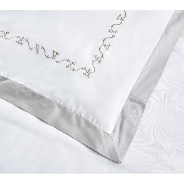 Valge satiin-puuvillast pikendatud voodipesu kaheinimesevoodile 240x220 cm Diana - Mila Home Luxury-image-3