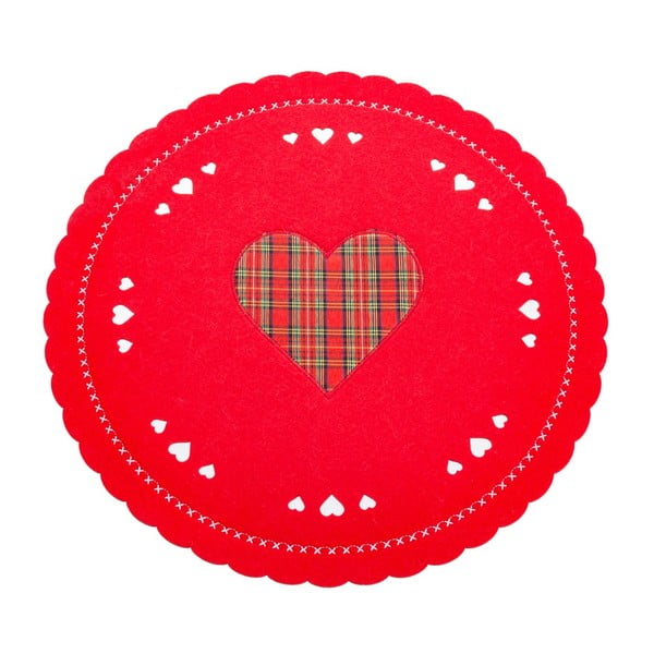 Riidest lauamatt ø 30 cm Christmas Heart - Casa Selección