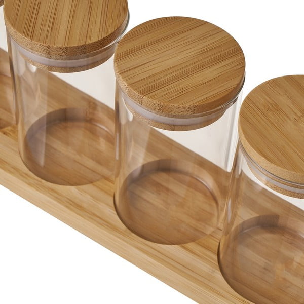 Vürtsipurkide komplekt koos alusega, 4tk 220 ml - Casa Selección-image-2