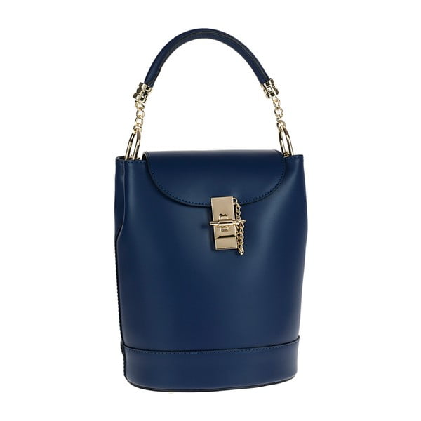 Modrá kožená kabelka / batoh Tina Panicucci Slimo