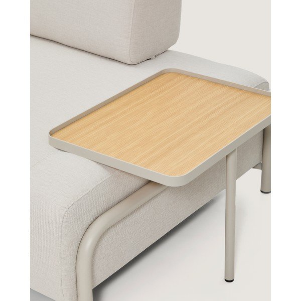 Beež šenillist mooduldiivan 220 cm Compo - Kave Home-image-1