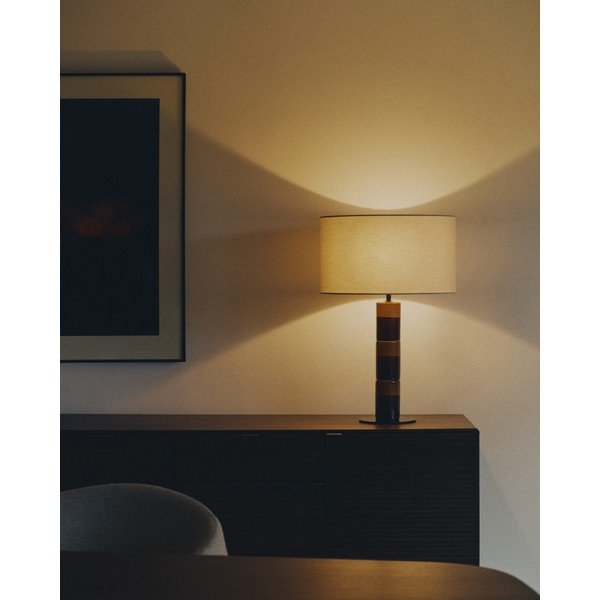 Laualamp tekstiilist varjuga (kõrgus 61,5 cm) Mavran - Kave Home-image-1