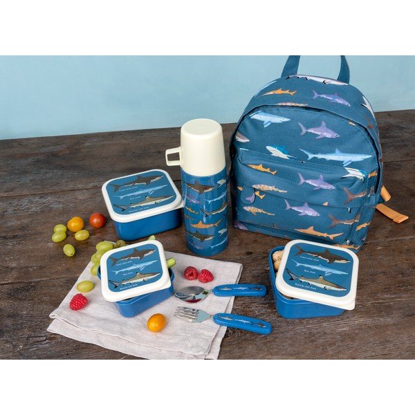 Tumesinised laste suupistekarbid, 3-osaline komplekt Sharks - Rex London-image-2