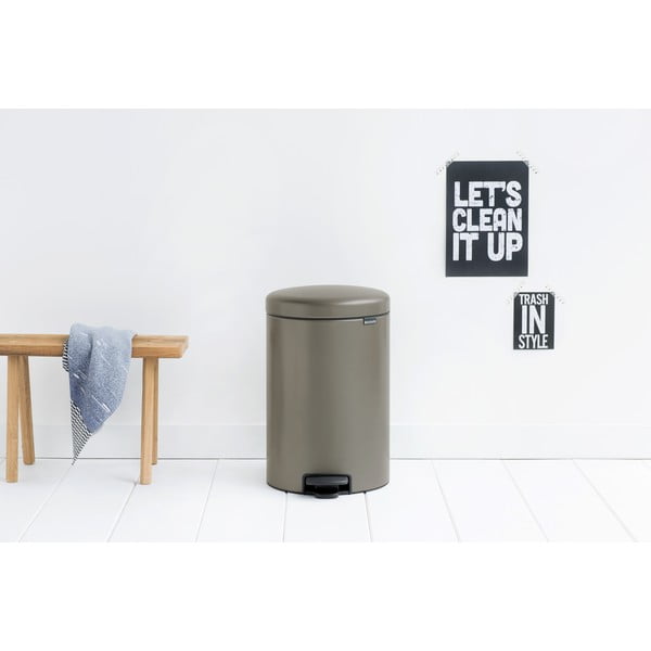 Hall terasest prügikast 30 l NewIcon - Brabantia-image-1
