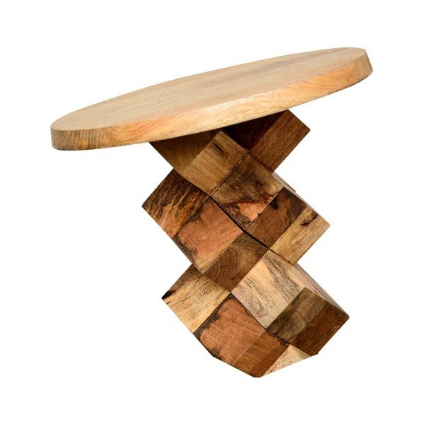 Příruční stolek z mangového dřeva Støraa Ashland, Ø 40 cm-image-2