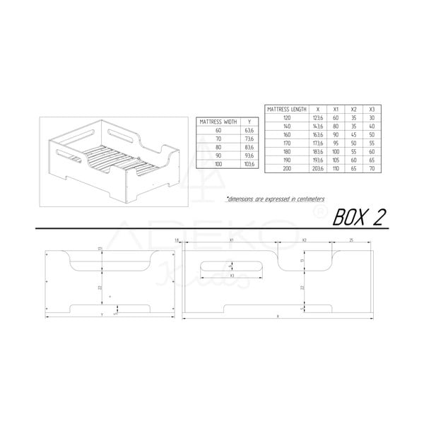 Laste voodi männipuidust 70x140 cm Box 2 - Adeko-image-3