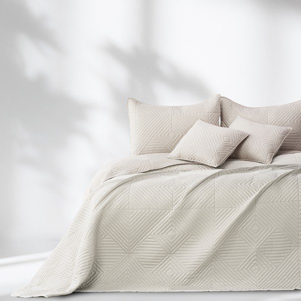 Kreem tepitud mikrokiust voodikate 220x240 cm Softa - Restilo-image-3