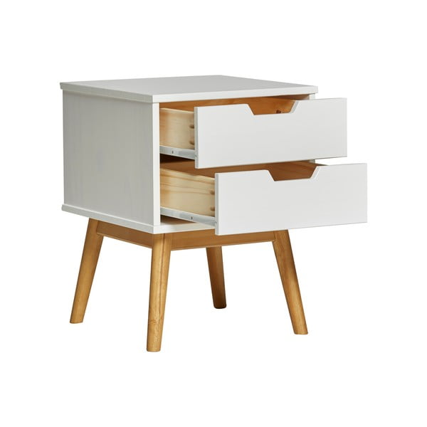 Valge massiivne männipuidust öökapp Baku - Marckeric-image-4