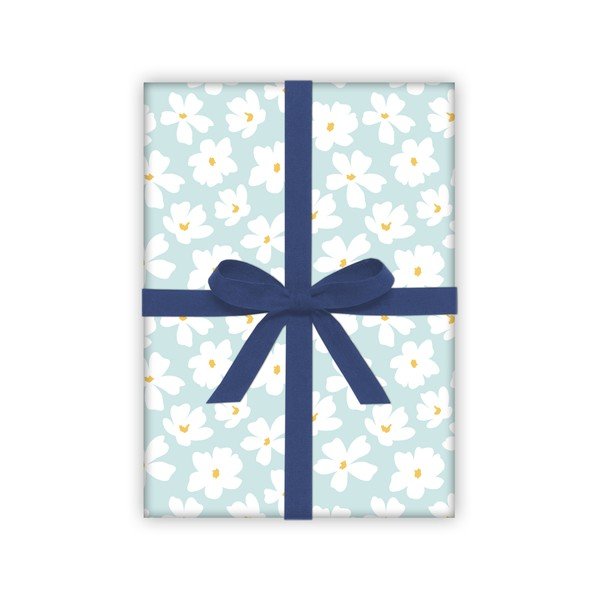 Sinine ja valge pakkepaber nr 8 Floral - eleanor stuart-image-1