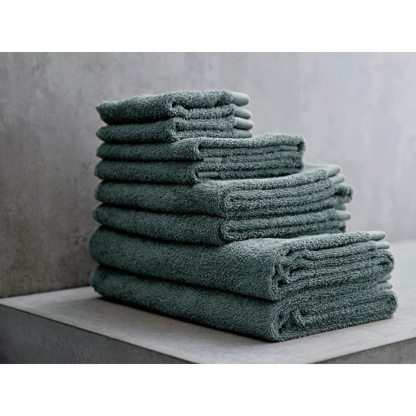 Roheline puuvillane froteerätik Leaf, 100 x 50 cm Comfort Organic - Södahl-image-1