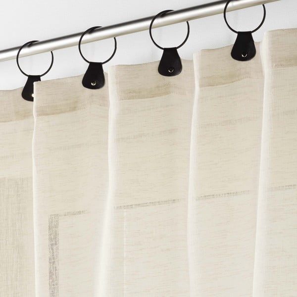 Beež voile kardin 140x240 cm Linka - douceur d'intérieur-image-1