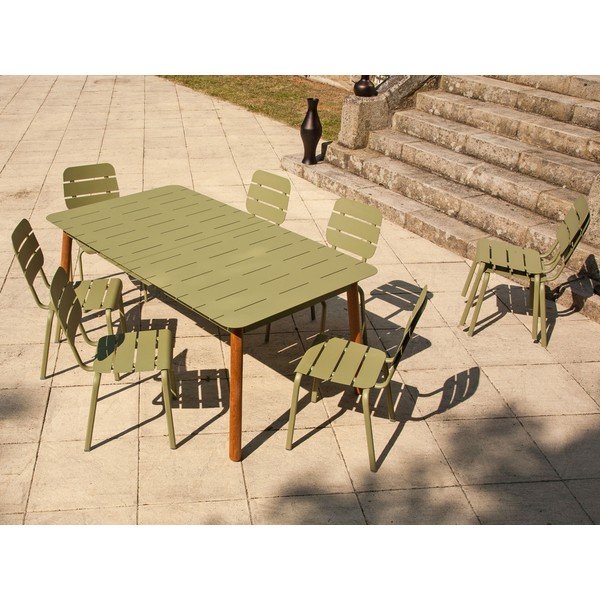 Alumiiniumist aia söögilaud 100x180 cm Alicante – Ezeis-image-1