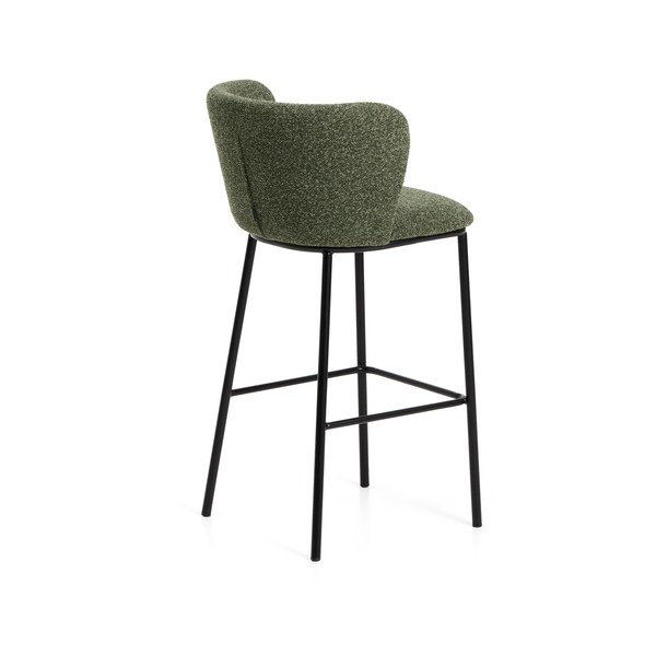 Tumeroheline polsterdatud baaritool (istme kõrgus 75 cm) Ciselia - Kave Home-image-4