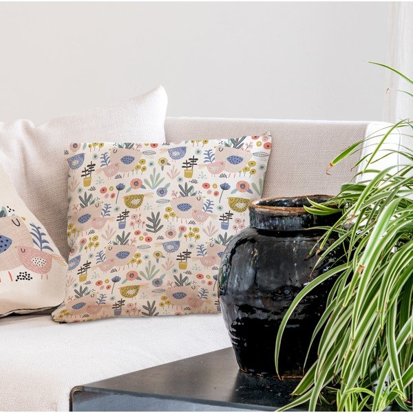 Puuvillane padi, 45 x 45 cm Bird Family - Butter Kings-image-1