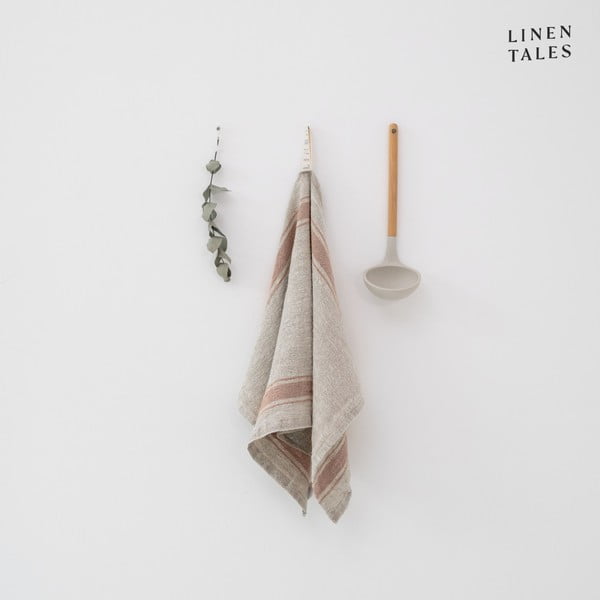 Linane rätik 40x65 cm Beige Stripe Vintage - Linen Tales