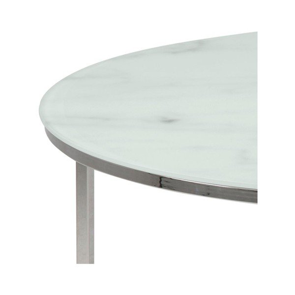 Valge ümmargune kohvilaud ø 80 cm Alisma - Actona-image-4