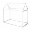 Valge majakujuline lastevoodi 70x140 cm Montessori - Roba