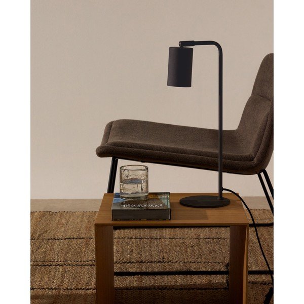 Must metallist laualamp (kõrgus 49 cm) Manie - Kave Home-image-1