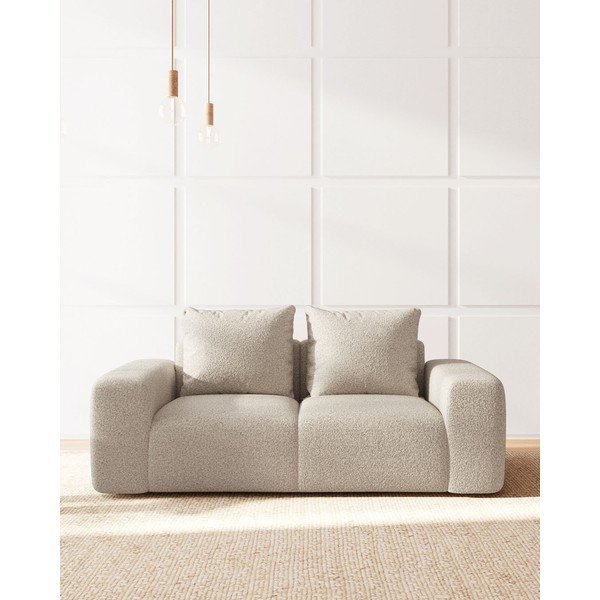 Beež bukleekangast diivan 212 cm Feiro - MESONICA-image-3