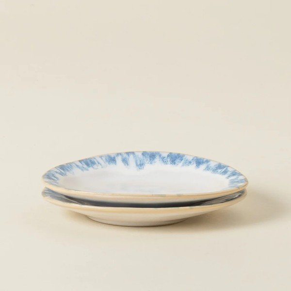 Valge ja sinine ovaalne keraamiline taldrik , ⌀ 20 cm Brisa - Costa Nova-image-2