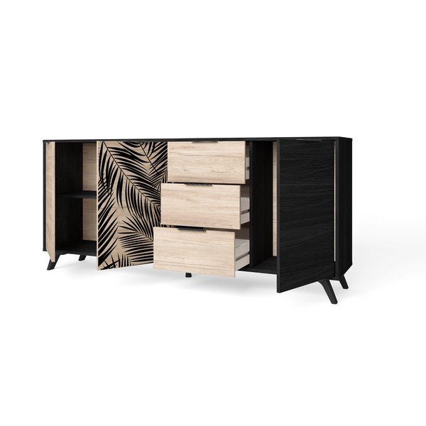 Must madal kapp tammepuust 181x81 cm Palmera - Marckeric-image-3