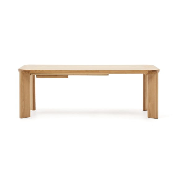 Kokkupandav söögilaud tammedekooriga 100x200 cm Jondal - Kave Home-image-4