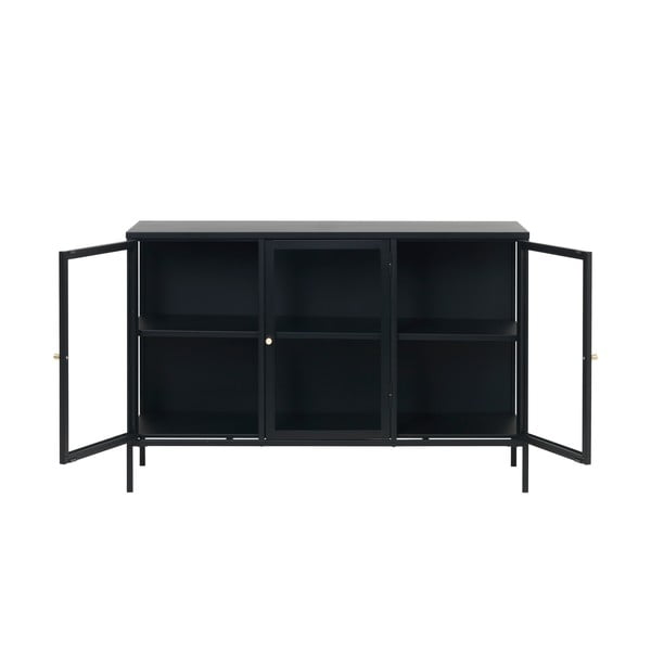 Must metallist vitriinkapp 132x85 cm Carmel – Unique Furniture-image-2
