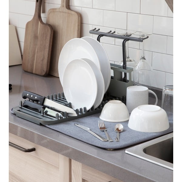 Tumehall plastmass nõudekuivatusrest  61x46 cm UDry – Umbra-image-1