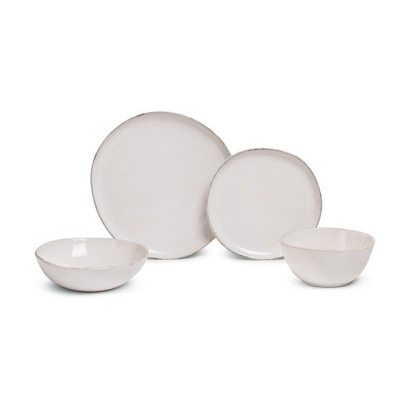 Kivikeraamikast sööginõude komplekt, 24tk komplektis Snow Heart – Bonami Essentials