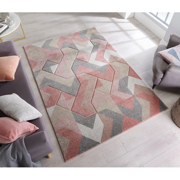 Růžový koberec Flair Rugs Aurora, 160 x 230 cm-image-4