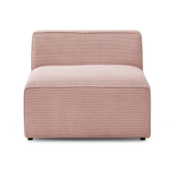 Roosa velvetist diivanimoodul (keskmine osa) Megeve - Bobochic Paris