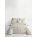 Valge Renforcé puuvillast voodipesu üheinimesevoodile 140x200 cm Waffle Striped - Mila Home Luxury