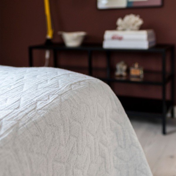 Valge taaskasutatud puuvillane voodipesu kaheinimesevoodile 250x250 cm Trio - Mette Ditmer Denmark-image-1