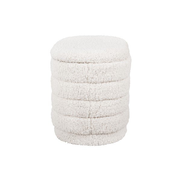Valge ovaalne pouf koos hoiuga Cuddly - Leitmotiv-image-3