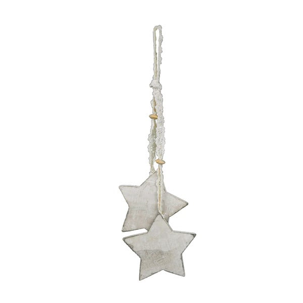 Velká bílá závěsná vánoční dekorace ve tvaru hvězdiček Ego dekor