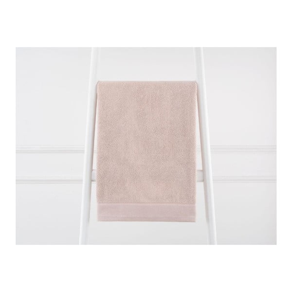Světle růžový bavlněný ručník Madame Coco Powder, 50 x 80 cm