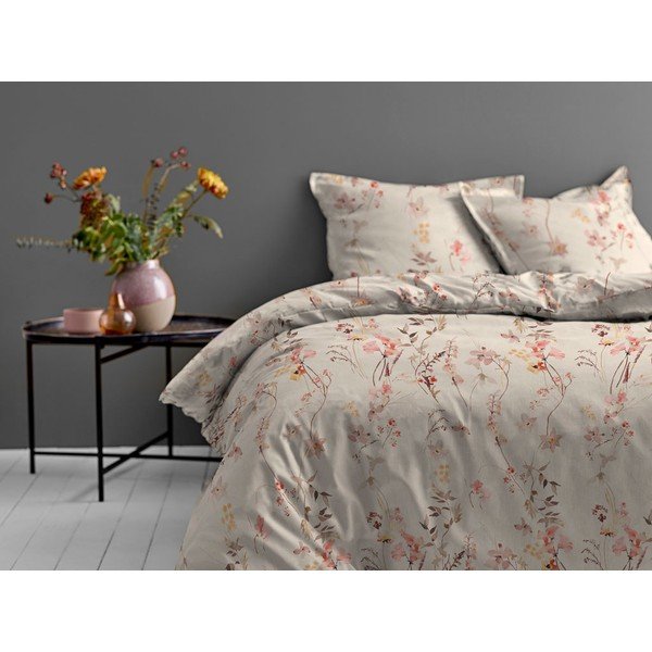 Beežist puuvillasest satiinist üheinimesevoodi lina Meadow, 140 x 220 cm - Södahl-image-1