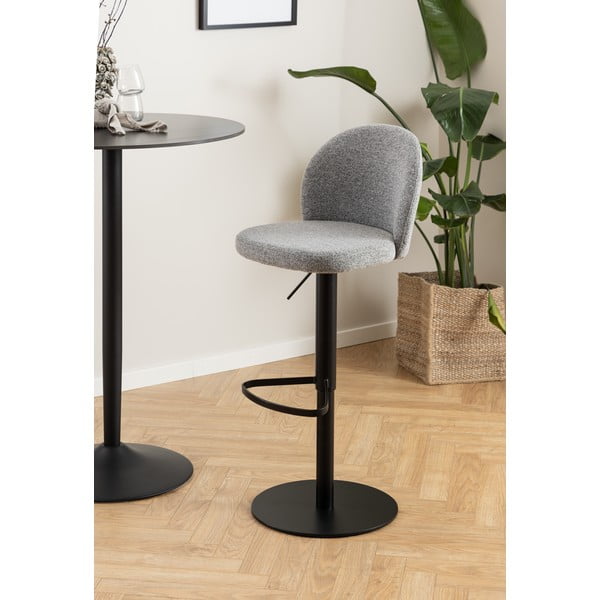 Must-hall reguleeritava kõrgusega baaritool (istme kõrgus 55 cm) Patricia - Actona-image-2