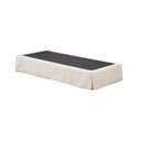 Valge polsterdatud üheinimesevoodi ilma peatsita 90x200 cm Jaira - Kave Home