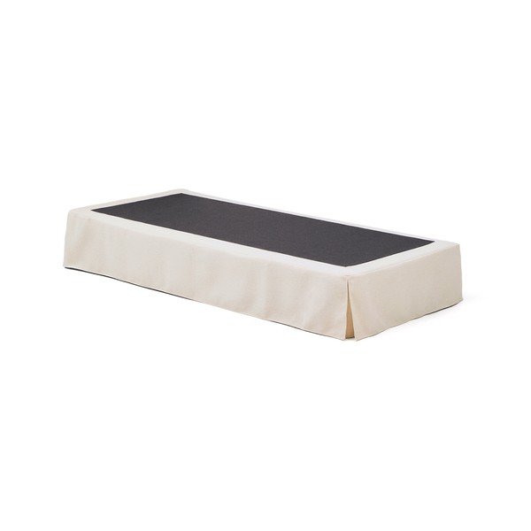 Valge polsterdatud üheinimesevoodi ilma peatsita 90x200 cm Jaira - Kave Home