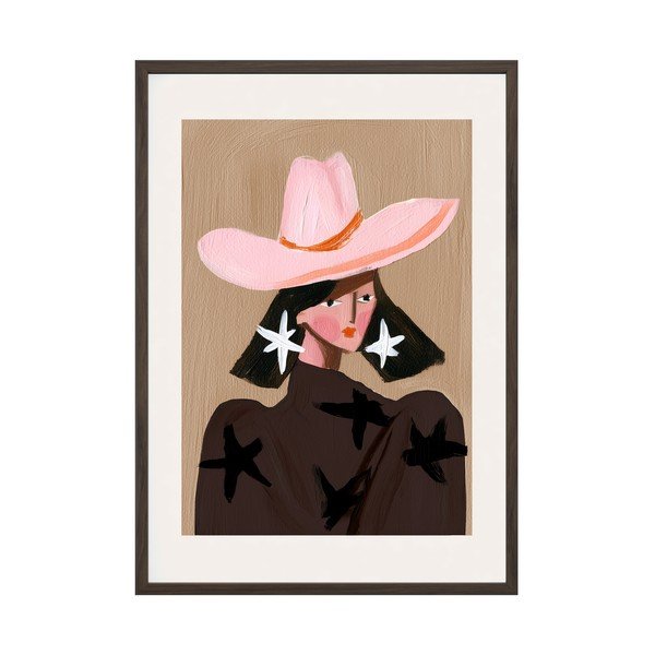 Trükitud pilt raamiga 50x70 cm Cowgirl - Styler