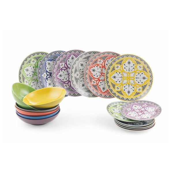 18-osaline VDE Tivoli 1996 portselanist ja keraamilistest taldrikutest komplekt Marocco - VDE Tivoli 1996-image-1