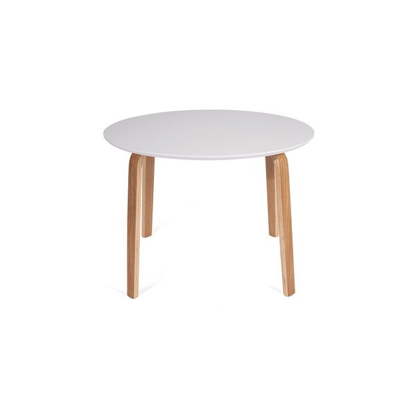 Ümmargune valge lauaplaadiga söögilaud ø 110 cm Lana - Bonami Essentials-image-1