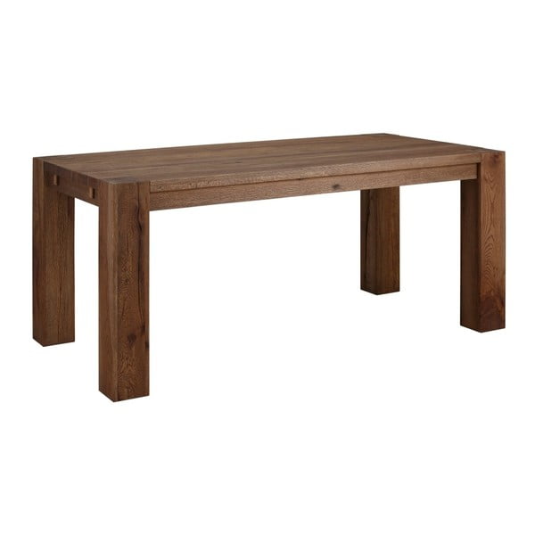 Tmavě hnědý jídelní stůl z masivního dubového dřeva Støraa Matrix, 90 x 160 cm