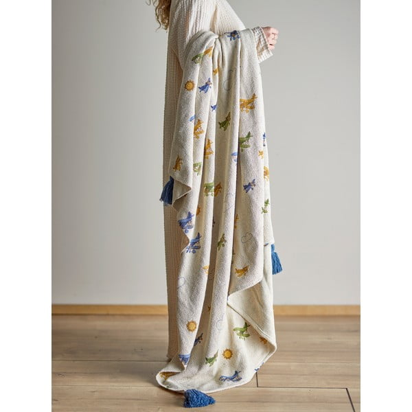 Kreemikas beebitekk 130x160 cm Plane - Bloomingville Mini-image-1