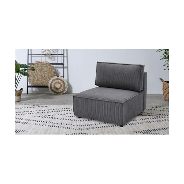 Tumehall velvetist diivanimoodul, keskosa  Nihad modular - Bobochic Paris-image-1