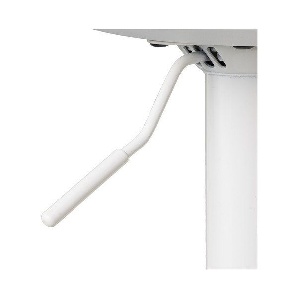 Valged kunstnahast reguleeritava kõrgusega baaritoolid 2tk komplektis (istme kõrgus 56,5 cm) - Casa Selección-image-2