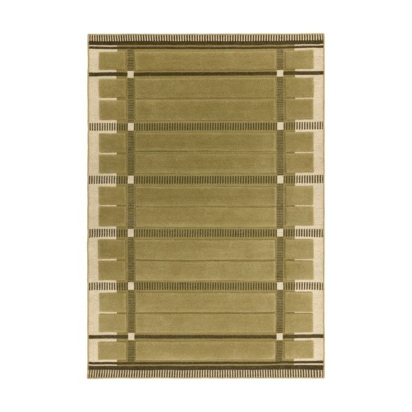 Roheline/beež käsitsi kootud villavaip 120x170 cm - Asiatic Carpets