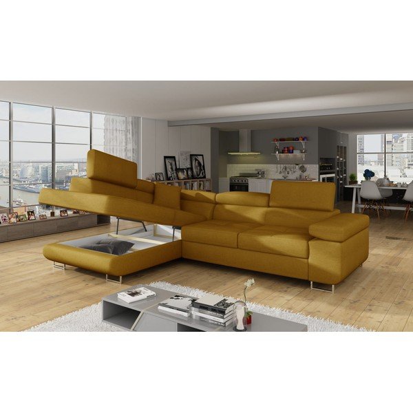 Kollane nurgadiivan, muudetav / koos panipaigaga, vasak nurk Anton – ELTAP-image-4