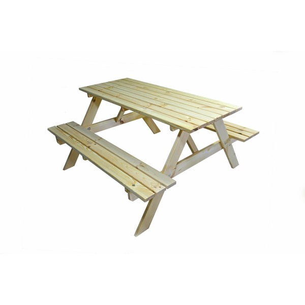Aia söögikomplekt männipuidust 4-le inimesele Piknik - Rojaplast-image-3
